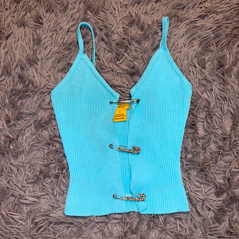 daisy tank top with sparkly pins SIZE SMALL